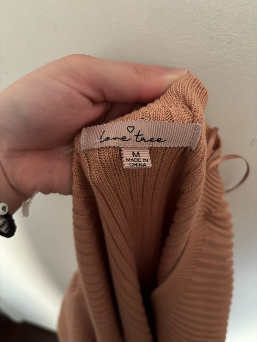 Love Tree Rust Brown Wrap Ribbed Sweater Top - Picture 5 of 5